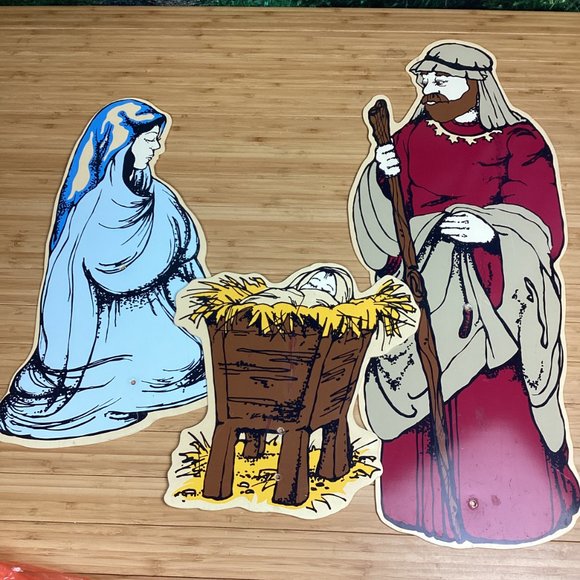Vintage Nativity Scene Yard Decorations - Picture 3 of 7